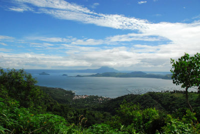 Lake Taal from the slope of the Tagaytay Highlands