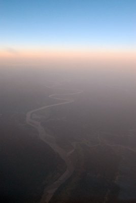 River in central Burma (Myanmar) at dusk