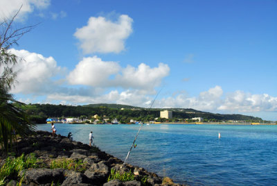 Looking from the point by Paseo de Susana towards the Boast Basin and western Hagta