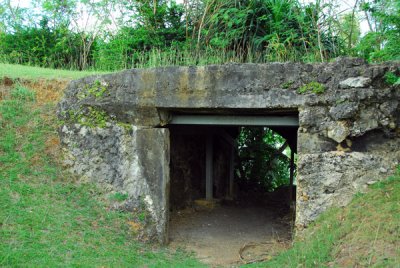 Japanese World War II bunker at Gaan Point