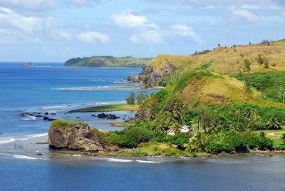 Umatac Bay and the southwest coast of Guam from Fort Soledad
