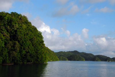 View from the bridge between Malakal and Koror, Palau