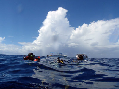 Surfacing after the exceptional Blue Hole Dive