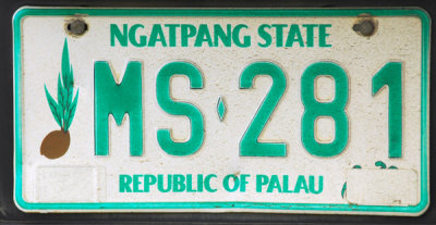 Palau License Plate - Ngatpang State