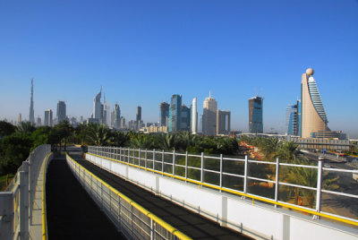 View of the Dubai Skyline from Zabeel Park Bridge