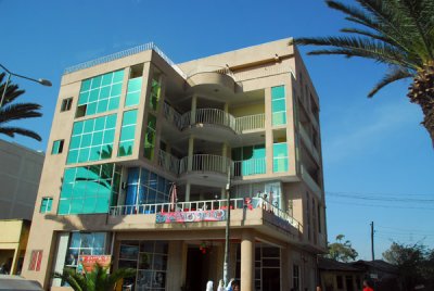 Modern building on Bahir Dars main street