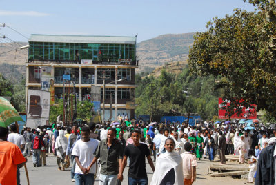 Downtown Gondar during Timkat