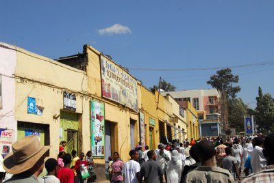 Main street west of the Piazza, Gondar
