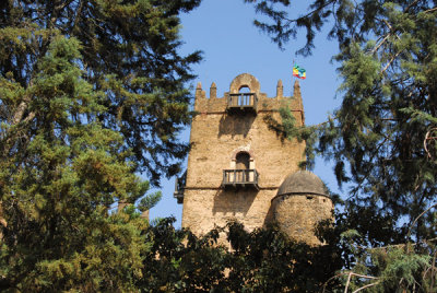 Main tower of Fasiladas' Palace, seen from outside the Royal Enclosure
