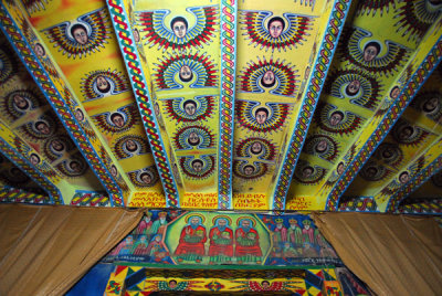 Roof with angels similar to those at Debre Berhan Selassie church