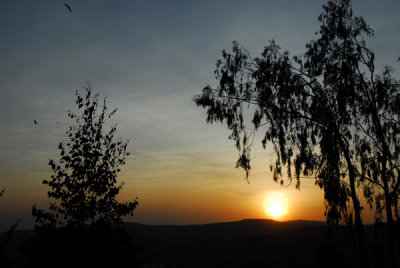 Sunset from the Goha Hotel terrace, Gondar