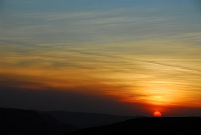 Sunset from Simien Lodge