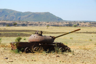 Another disabled T-55 tank from 1991