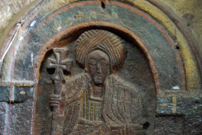 Carved relief figure, Bet Golgotha