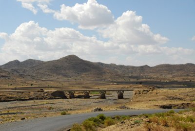 The bridge leading to Addis Ababa