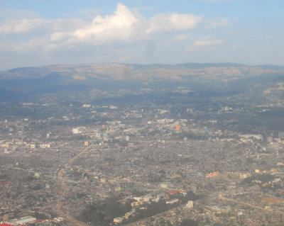 Addis Ababa, Ethiopia with Entoto Hills to the north