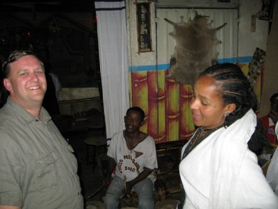 Keith and the traditional Ethiopian singer/dancer