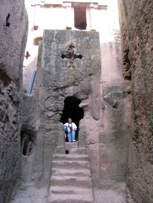 Me, main entrance, Lalibela