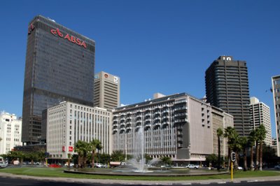 Looking west, Adderley Street Fountain