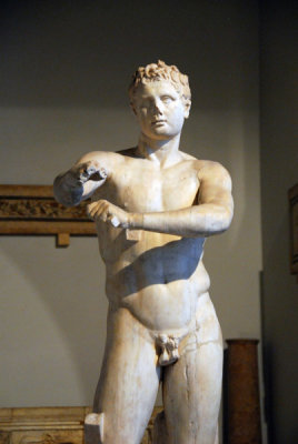 Ancient replica of the Apoxyomenos of Lysippos, Museo Pio-Clementino