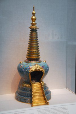 Cloisonné stupa, Qing Dynasty (Qianlong period) 1736-1795