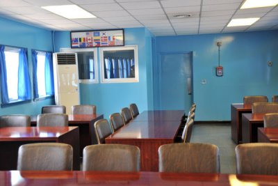 Conference Room at Panmunjom (with the DPRK guards wanting me to hurry up)