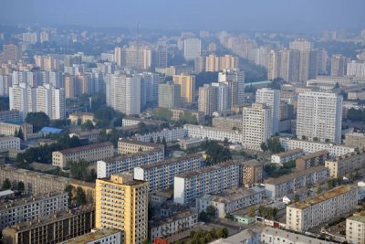 View of Pyongyang from Juche Tower