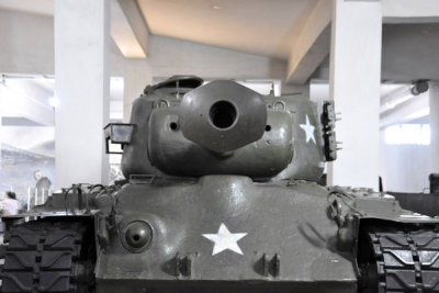 Catpured American M-26 Pershing tank, American M-4A3 Sherman Tank, Victorious Fatherland Liberation War Museum