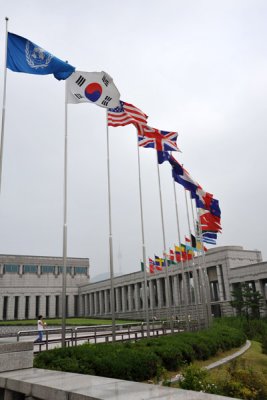 Flags of 21 nation - War Memorial of Korea