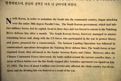 South Koreas version of the Korean War - they started it...