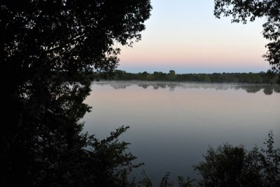 Kafue River early morning, Puku Pan Safari Lodge