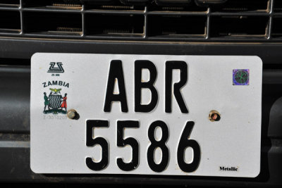 Zambian License Plate