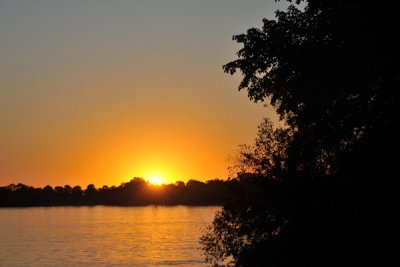 Sunset from the Zambezi Waterfront Lodge