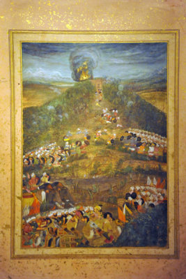 Siege of a fortress by the Mughal army attributed to Payag, India ca 1640