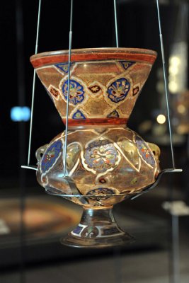 Mosque lamp, late 14th C. Egypt or Syria