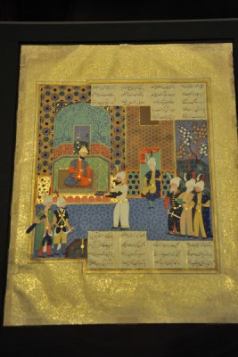 Burzuy Presents 'Kalilah wa Dimnah' to King Nushirvan, Iran ca 1525-35