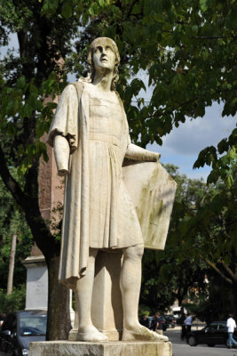 The gardens of the Villa Borghese contain dozens of monuments