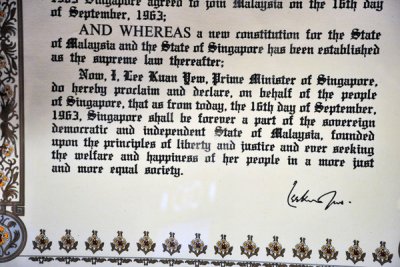 Lee Kwan Yew's 1963 Proclamation of the union of Singapore with Malaysia