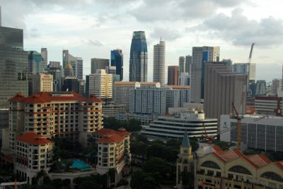 View of Swissotel Merchant Court from the Novotel Clarke Quay