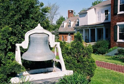Bell in front of the Sheldon Museum of Vermont History