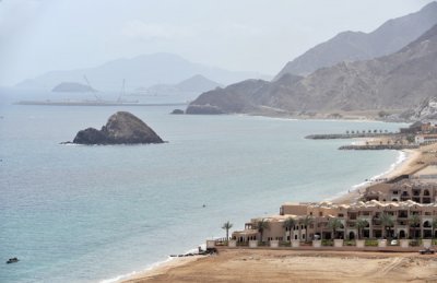 Looking south from Al Aqah