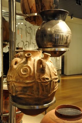 Ritual pot, Ijaw peoples, Nigeria and Storage pot, Gbaya peoples, Cameroon