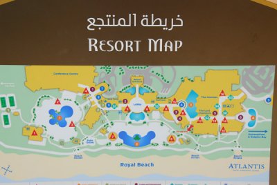 Resort Map, Atlantis - the Palm
