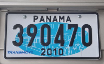 Panama License Plate - 2010