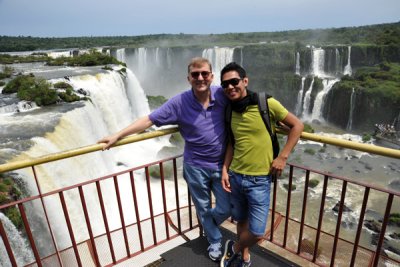 Dennis and Brian at Iguau Falls, Brazil