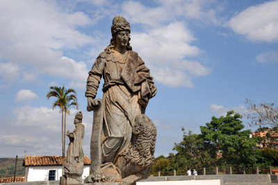 The statues of the Twelve Prophets were done by the famous Brazilian sculptor Aleijadinho (†1814)