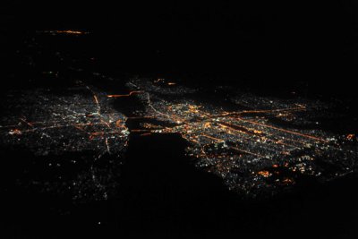 Khartoum and Omdurman, Sudan at night