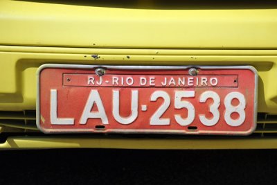 Brazil License Plate - Rio de Janeiro
