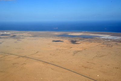 Red Sea coast on approach to Port Sudan Airport