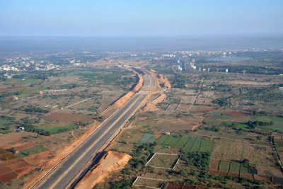 Jawaharlal Nehru Expy under construction, Shamshabad, AP, India (Hyderabad)